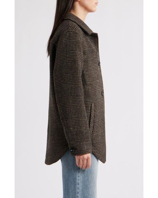 Sam Edelman Black Plaid Shirt Jacket