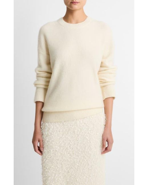 Vince Natural Boiled Cashmere Crewneck Sweater
