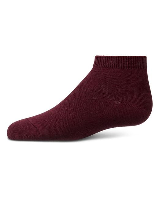 Memoi Red Basic Silky-Soft Gauge Ankle Sock