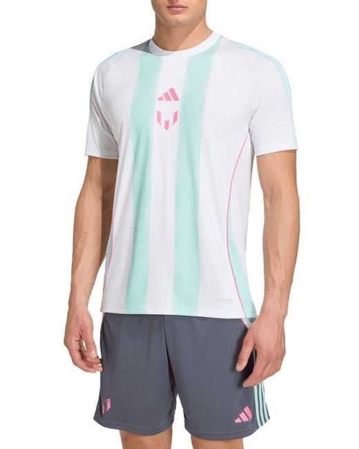 Adidas White Messi Performance Training Jersey for men