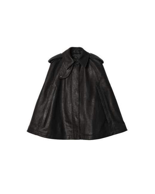 Burberry Black Leather Cape