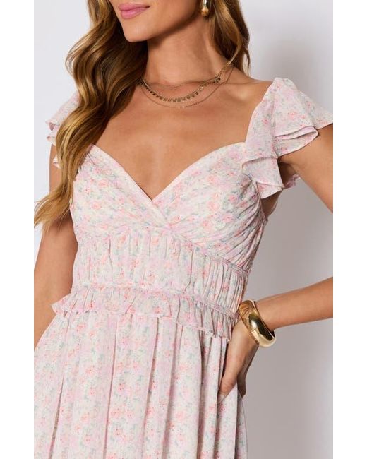 Vici Collection Pink Enchanted Ruffle Maxi Dress