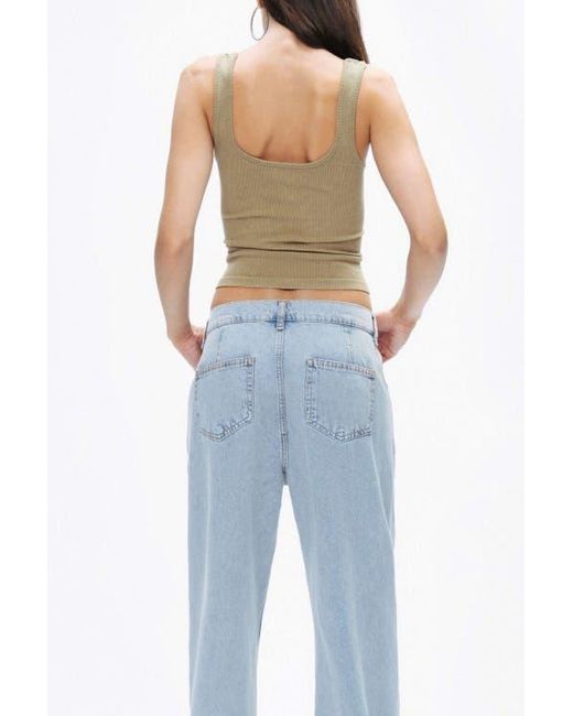 Nocturne Blue Printed Detail Crop Top
