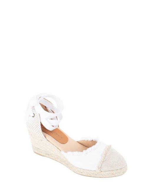 Patricia Green White Elle Cap Toe Ankle Tie Espadrille