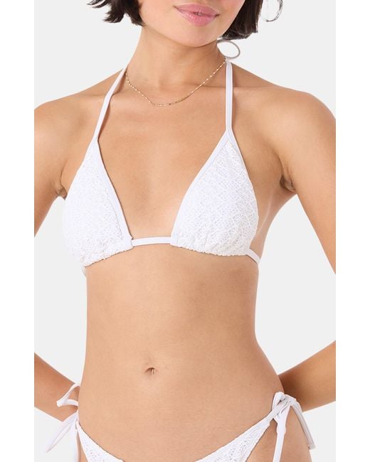 Roxy Blue Mini Tiki Triangle Bikini Top