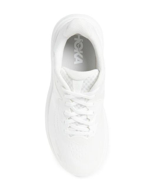 Hoka One One White Clifton 10 Running Shoe