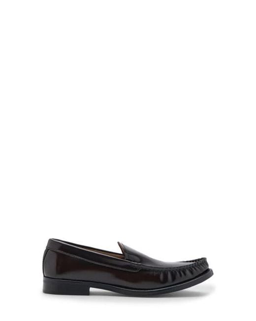 Mango Black Gathered Moc Toe Loafer