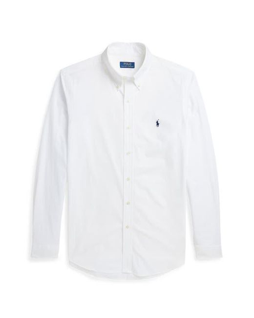 Polo Ralph Lauren White Classic Fit Stretch Cotton Poplin Button-Down Shirt for men