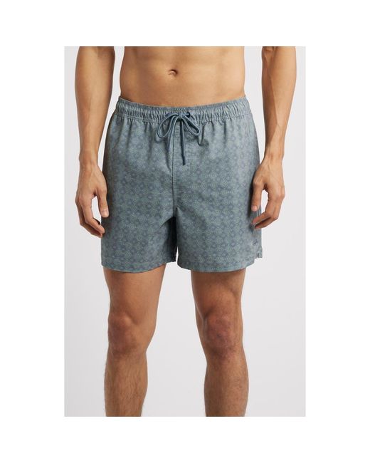 Rails Blue La Brea Iridescent Swim Trunks for men