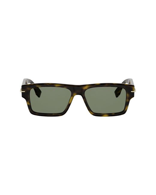 Fendi Green Selleria 54Mm Rectangular Sunglasses for men