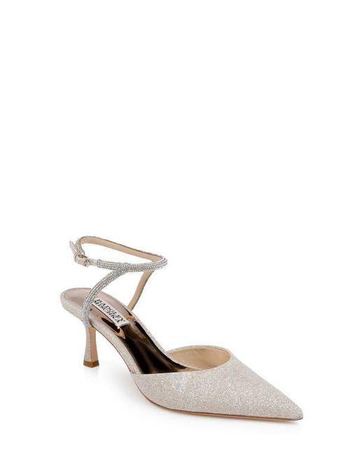 Badgley Mischka Metallic Autumn Pointed Toe Ankle Strap Pump