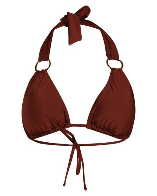 Sunshine 79 Brown Solids Triangle Bikini Top