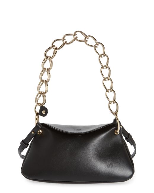 Chloé Juana Mini Leather Shoulder Bag in Black | Lyst