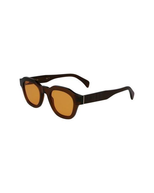 Paul Smith Brown Lyford 48Mm Small Modified Rectangular Sunglasses