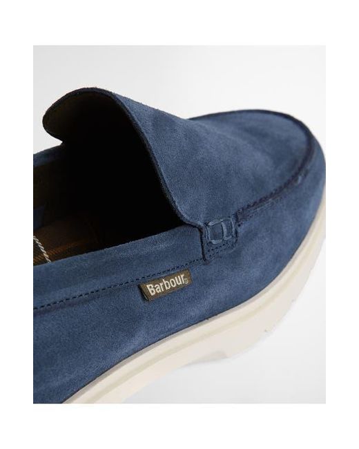 Barbour Blue Carty Moc Toe Loafer for men