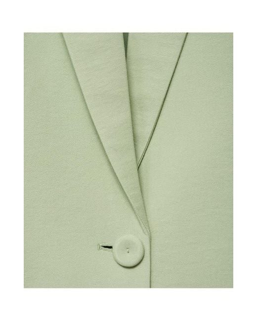 Mango Gray Straight Fit Suit Jacket