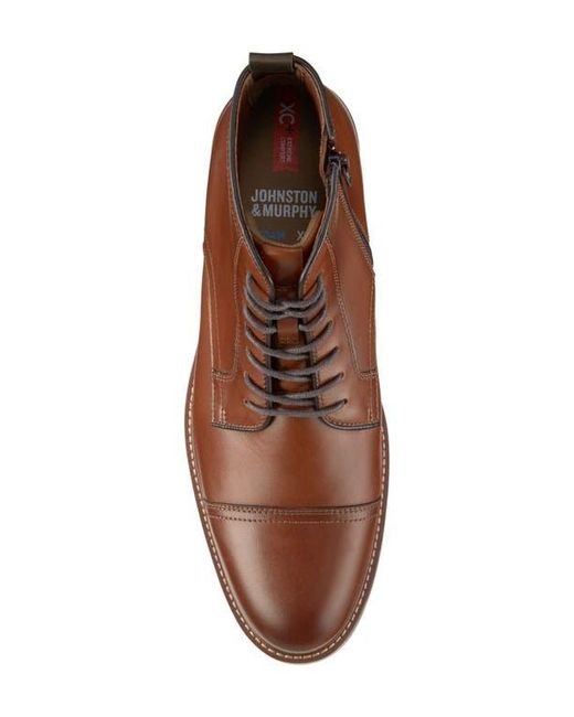 Johnston & Murphy Brown Durham Waterproof Cap Toe Boot for men