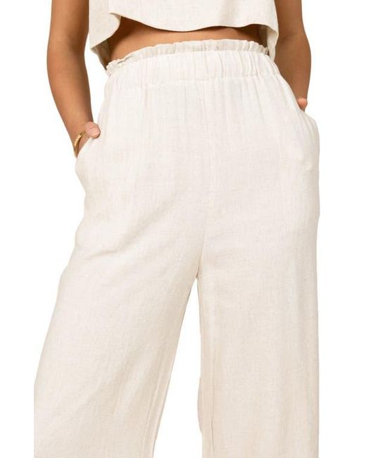 Petal & Pup Natural Eleanor Wide Leg Linen Pants