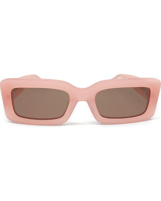 DIFF Pink Indy 51Mm Polarized Rectangular Sunglasses