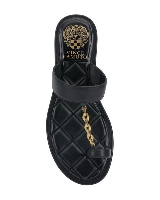 Vince Camuto Black Lexie Toe Loop Sandal