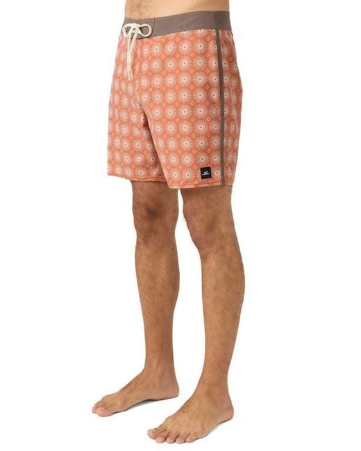 O'neill Sportswear Orange Line-Up 17 Board Shorts for men