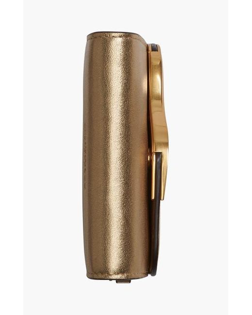 Donna Karan White Malverne Metallic Wallet On String