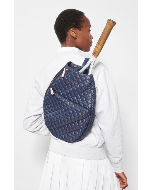 MZ Wallace Metro Diamond Quilted Racquet Sling Bag in Blue Lyst