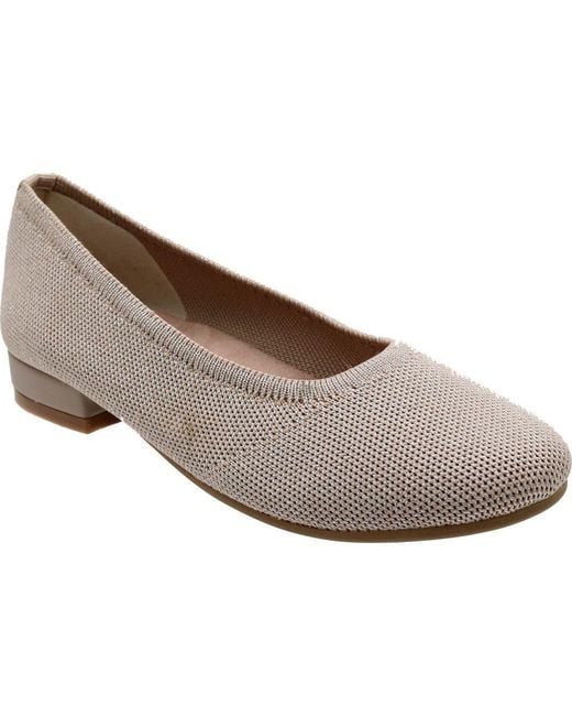 David Tate Gray Runway Ballet Flat