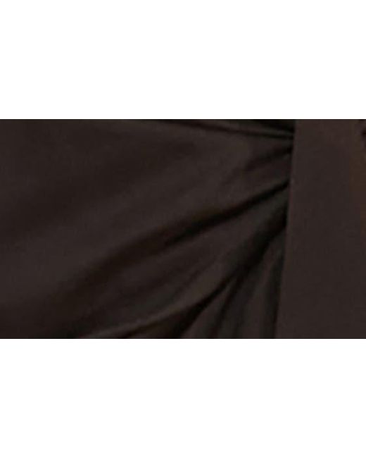 ViX Black Lia Long Sleeve Cotton Cover-up Wrap Dress