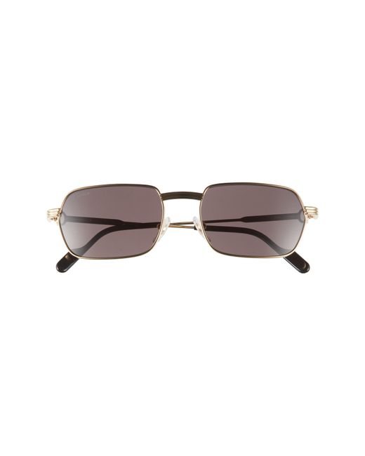 Cartier Brown 56mm Polarized Square Sunglasses for men