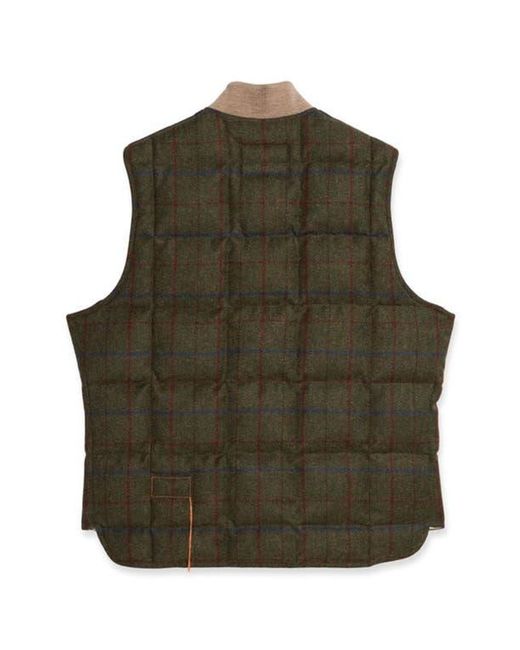 Fortela Green Wool Check Vest for men