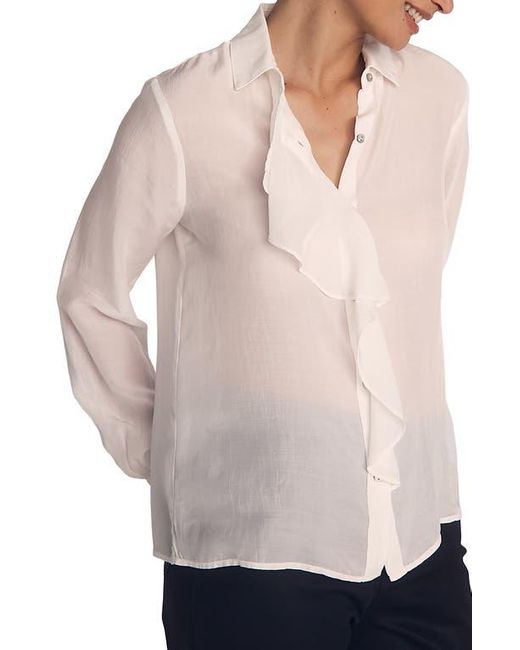 Bella Dahl Natural Ruffle Button-Up Shirt