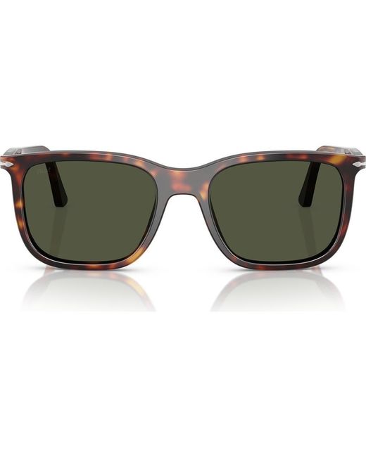 Persol Brown 53Mm Rectangular Sunglasses for men