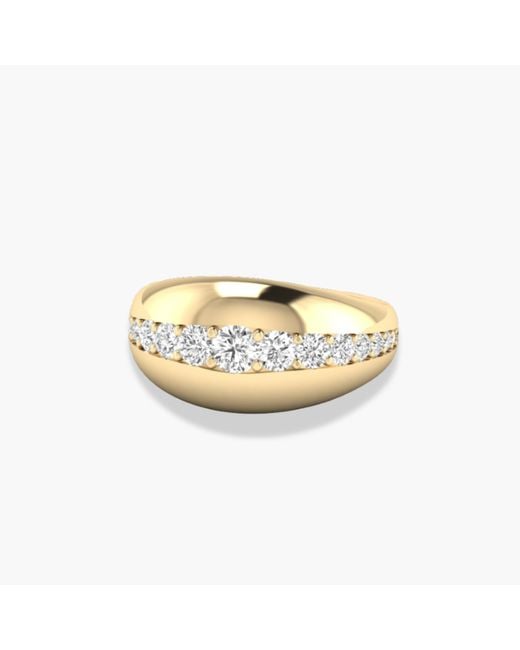 Everlee Metallic Domed Lab Diamond Cloud Ring