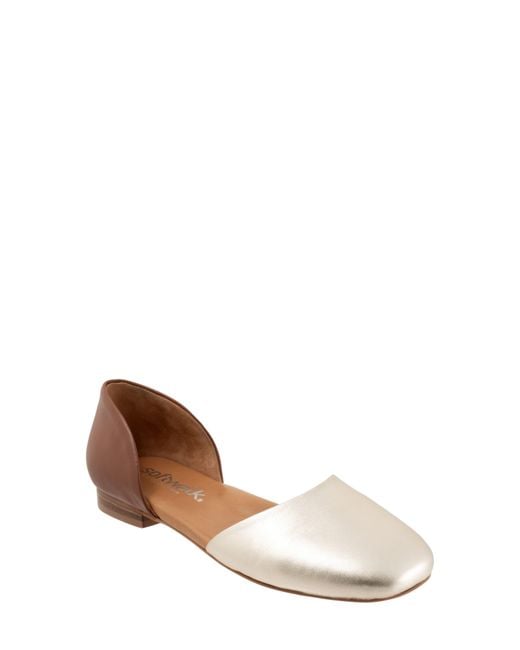 Softwalk® White Kamari D'Orsay Flat