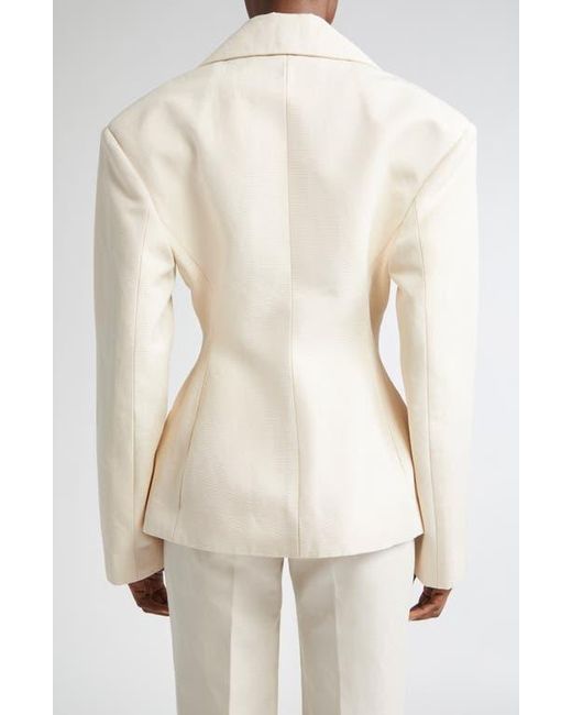 Jacquemus Natural The Norma Double Breasted Hourglass Blazer