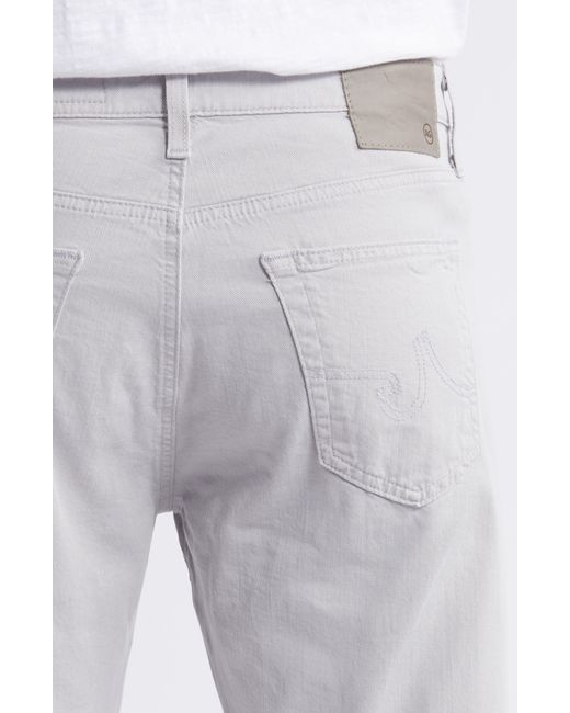 AG Jeans Gray Everett Slim Straight Leg Cotton & Linen Blend Jeans for men