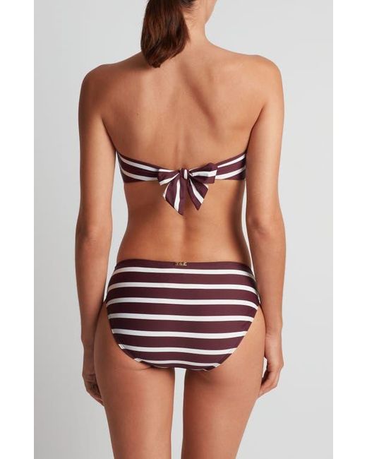 Ralph Lauren Brown Stripe Hipster Bikini Bottoms
