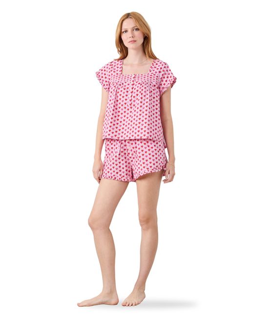 Printfresh Pink Pintuck Short Set
