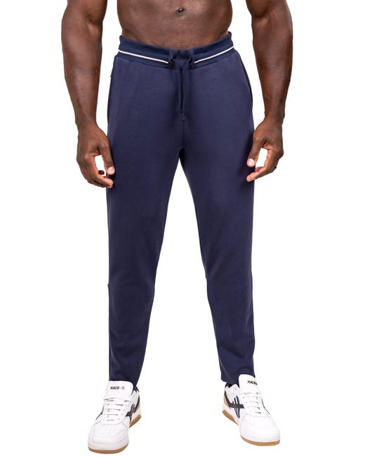 Maceoo Blue Marthyr Drawstring Joggers for men