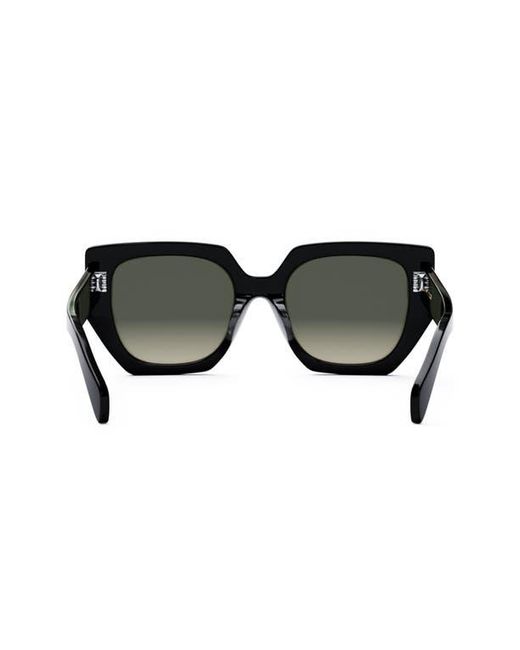 Céline Black Triomphe 55mm Gradient Butterfly Sunglasses