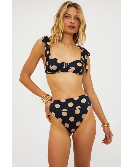 Beach Riot Women's Blue Highway High Waist Bikini Bottoms