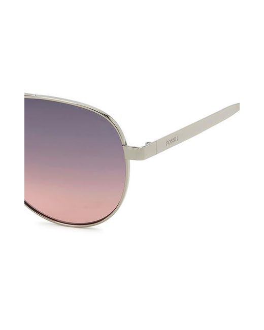 Fossil Pink 58Mm Gradient Pilot Sunglasses