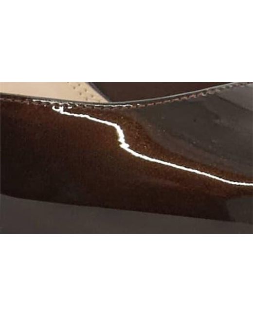Dune Brown Channel Ankle Strap Pointed Toe Pump