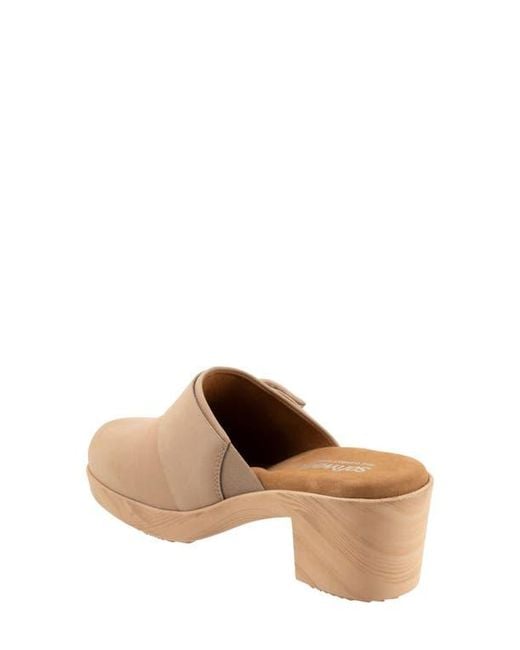 Softwalk® Brown Ferrara Platform Mule