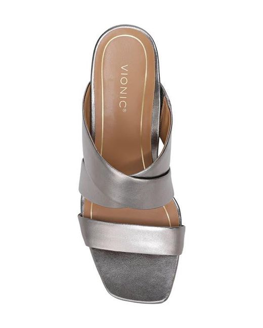 Vionic Gray Merlot Slide Sandal