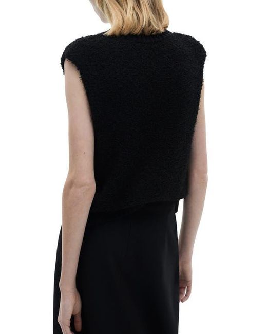 Mango Black Button-Up Sweater Vest