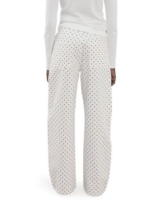 Mango White Dot Balloon Jeans