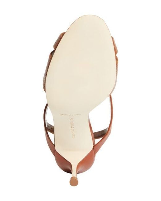 Manolo Blahnik Brown Retauxlo T-Bar Slingback Sandal