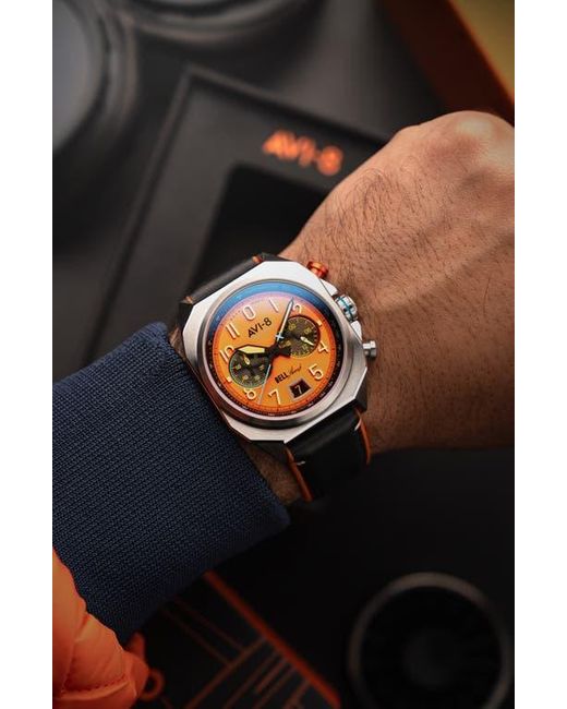 AVI-8 Black Bell X-1 Machbuster Chronograph Watch, 41Mm for men